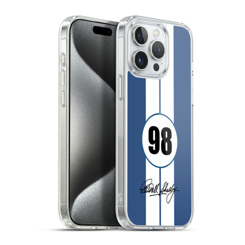 Shelby Car Graphics 1965 427 S/C Blue Soft Gel Case for Apple iPhone 15 Pro Max & MagSafe