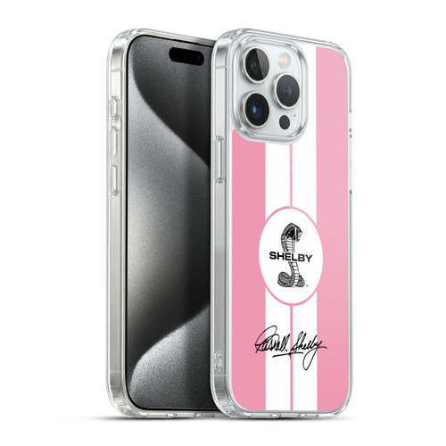 Shelby Car Graphics 1965 427 S/C Pink Soft Gel Case for Apple iPhone 15 Pro Max & MagSafe