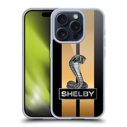 Shelby Car Graphics Gold Soft Gel Case for Apple iPhone 15 Pro & MagSafe