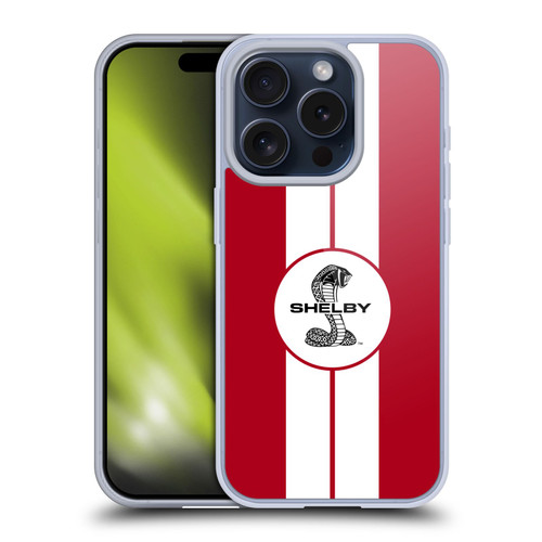 Shelby Car Graphics 1965 427 S/C Red Soft Gel Case for Apple iPhone 15 Pro & MagSafe