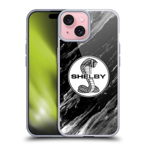 Shelby Logos Marble Soft Gel Case for Apple iPhone 15