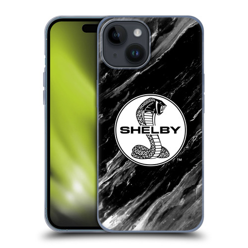 Shelby Logos Marble Soft Gel Case for Apple iPhone 15