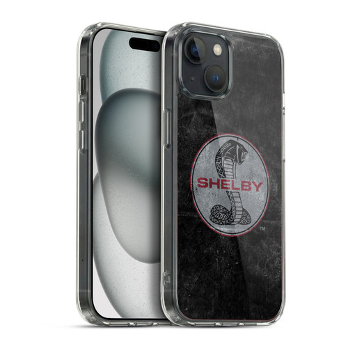 Shelby Logos Distressed Black Soft Gel Case for Apple iPhone 15 Plus