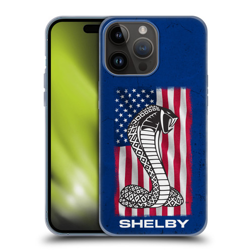 Shelby Logos American Flag Soft Gel Case for Apple iPhone 15 Pro Max