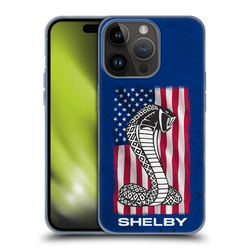 Shelby Logos American Flag Soft Gel Case for Apple iPhone 15 Pro