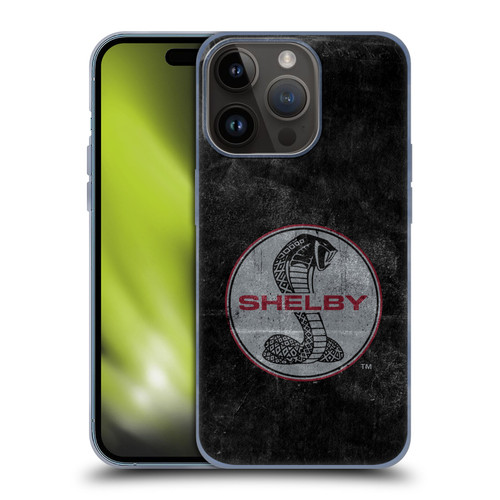 Shelby Logos Distressed Black Soft Gel Case for Apple iPhone 15 Pro