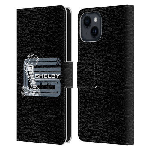 Shelby Logos CS Super Snake Leather Book Wallet Case Cover For Apple iPhone 15