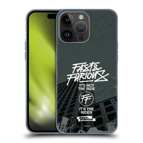 Fast & Furious Franchise Fast Fashion Street Style Logo Soft Gel Case for Apple iPhone 15 Pro Max
