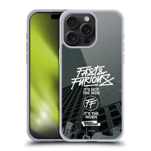 Fast & Furious Franchise Fast Fashion Street Style Logo Soft Gel Case for Apple iPhone 15 Pro Max