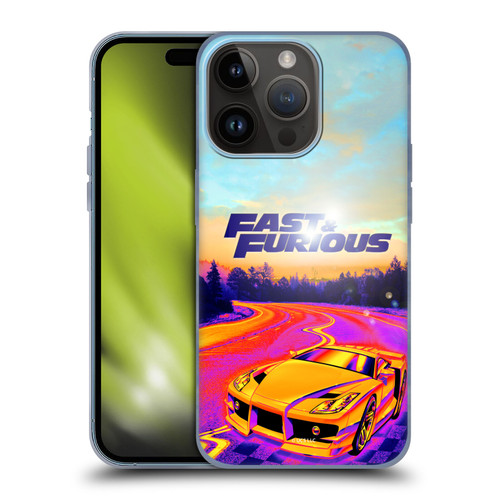 Fast & Furious Franchise Fast Fashion Colourful Car Soft Gel Case for Apple iPhone 15 Pro