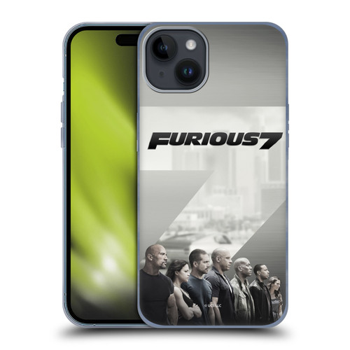Fast & Furious Franchise Key Art Furious 7 Soft Gel Case for Apple iPhone 15 Plus