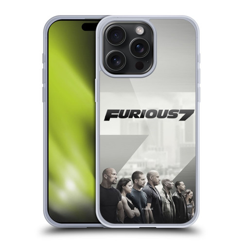 Fast & Furious Franchise Key Art Furious 7 Soft Gel Case for Apple iPhone 15 Pro Max