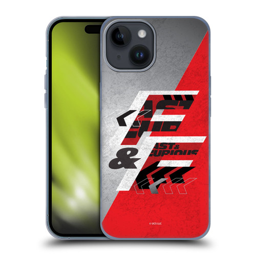 Fast & Furious Franchise Logo Art F&F Red Soft Gel Case for Apple iPhone 15