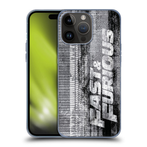 Fast & Furious Franchise Logo Art Tire Skid Marks Soft Gel Case for Apple iPhone 15 Pro Max