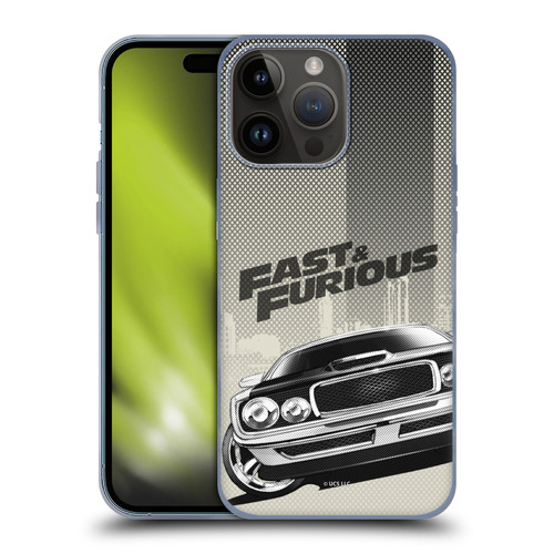 Fast & Furious Franchise Logo Art Halftone Car Soft Gel Case for Apple iPhone 15 Pro Max