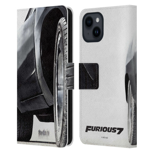 Fast & Furious Franchise Key Art Furious Tire Leather Book Wallet Case Cover For Apple iPhone 15
