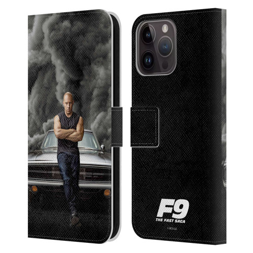 Fast & Furious Franchise Key Art F9 The Fast Saga Dom Leather Book Wallet Case Cover For Apple iPhone 15 Pro Max