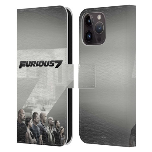 Fast & Furious Franchise Key Art Furious 7 Leather Book Wallet Case Cover For Apple iPhone 15 Pro Max
