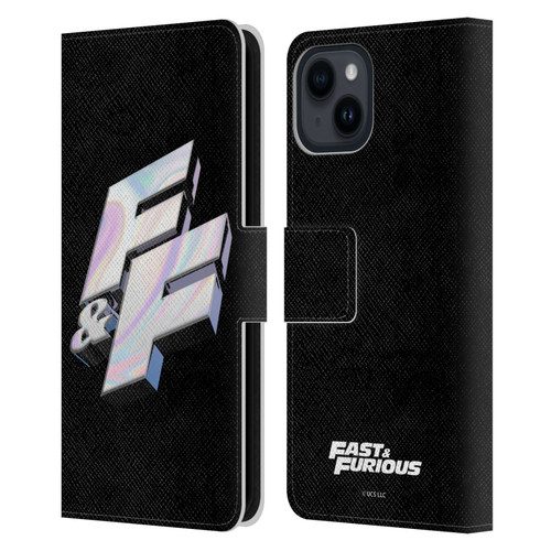 Fast & Furious Franchise Logo Art F&F 3D Leather Book Wallet Case Cover For Apple iPhone 15