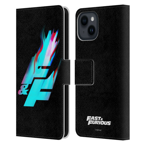 Fast & Furious Franchise Logo Art F&F Black Leather Book Wallet Case Cover For Apple iPhone 15