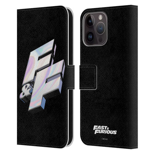 Fast & Furious Franchise Logo Art F&F 3D Leather Book Wallet Case Cover For Apple iPhone 15 Pro Max