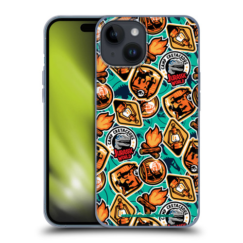 Jurassic World: Camp Cretaceous Character Art Pattern Soft Gel Case for Apple iPhone 15