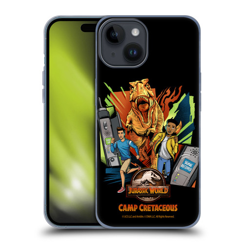 Jurassic World: Camp Cretaceous Character Art Signal Soft Gel Case for Apple iPhone 15
