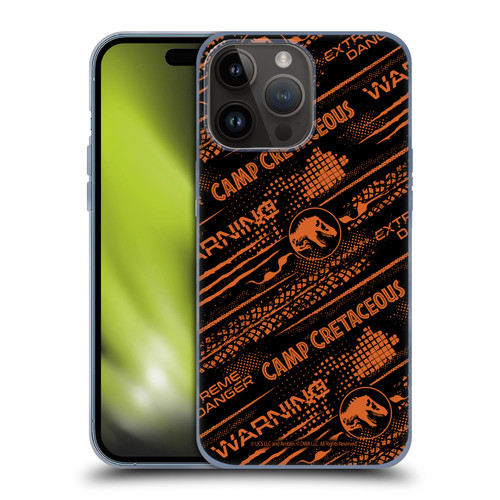 Jurassic World: Camp Cretaceous Character Art Pattern Danger Soft Gel Case for Apple iPhone 15 Pro Max