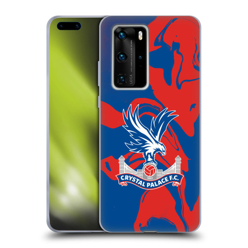 Crystal Palace FC Crest Red And Blue Marble Soft Gel Case for Huawei P40 Pro / P40 Pro Plus 5G