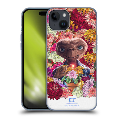 E.T. Graphics Floral Soft Gel Case for Apple iPhone 15 Plus
