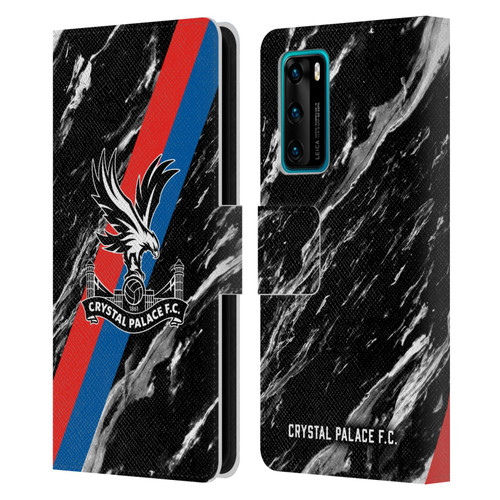Crystal Palace FC Crest Black Marble Leather Book Wallet Case Cover For Huawei P40 5G