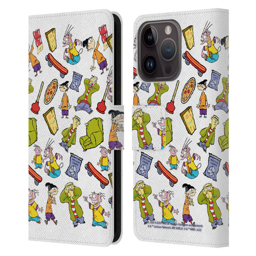 Ed, Edd, n Eddy Graphics Icons Leather Book Wallet Case Cover For Apple iPhone 15 Pro