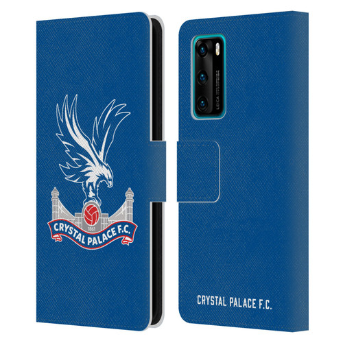 Crystal Palace FC Crest Plain Leather Book Wallet Case Cover For Huawei P40 5G