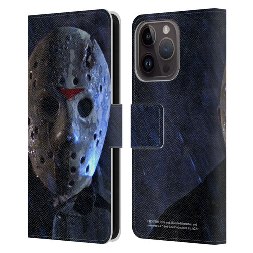 Friday the 13th: A New Beginning Graphics Jason Leather Book Wallet Case Cover For Apple iPhone 15 Pro