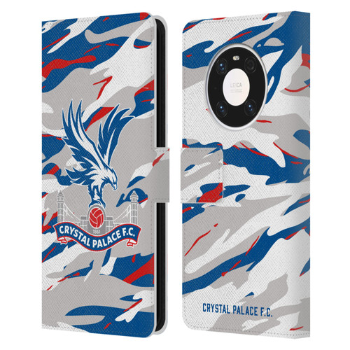Crystal Palace FC Crest Camouflage Leather Book Wallet Case Cover For Huawei Mate 40 Pro 5G