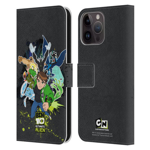 Ben 10: Ultimate Alien Graphics Character Art Leather Book Wallet Case Cover For Apple iPhone 15 Pro Max