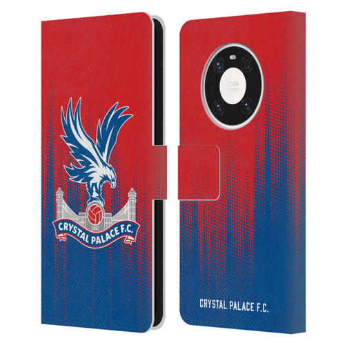 Crystal Palace FC Crest Halftone Leather Book Wallet Case Cover For Huawei Mate 40 Pro 5G