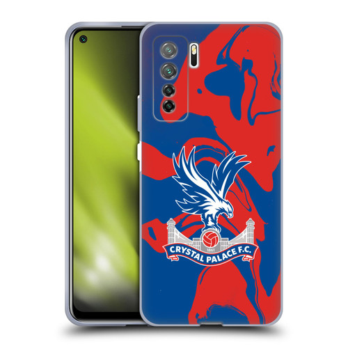 Crystal Palace FC Crest Red And Blue Marble Soft Gel Case for Huawei Nova 7 SE/P40 Lite 5G
