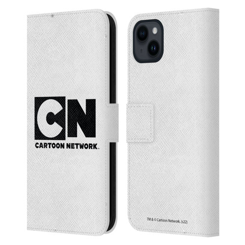 Cartoon Network Logo Plain Leather Book Wallet Case Cover For Apple iPhone 15 Plus