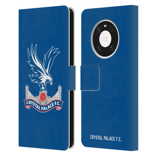 Crystal Palace FC Crest Plain Leather Book Wallet Case Cover For Huawei Mate 40 Pro 5G