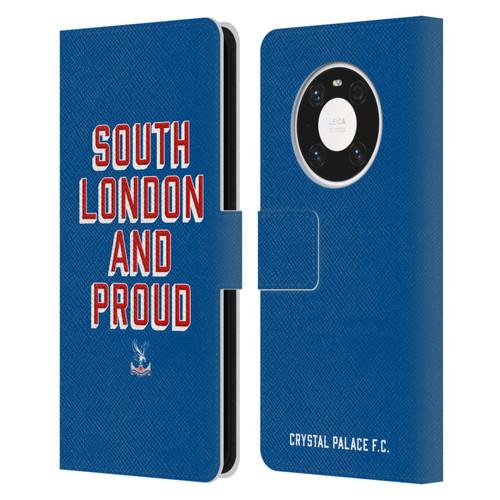 Crystal Palace FC Crest South London And Proud Leather Book Wallet Case Cover For Huawei Mate 40 Pro 5G