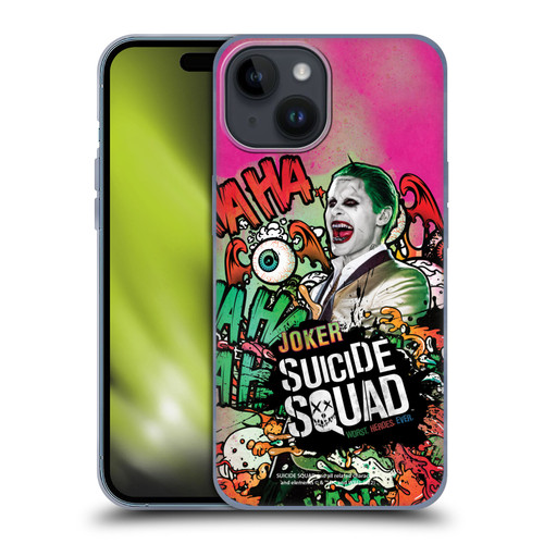 Suicide Squad 2016 Graphics Joker Poster Soft Gel Case for Apple iPhone 15