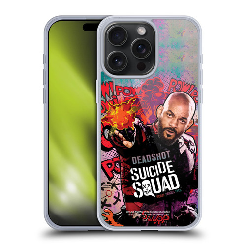 Suicide Squad 2016 Graphics Deadshot Poster Soft Gel Case for Apple iPhone 15 Pro Max & MagSafe