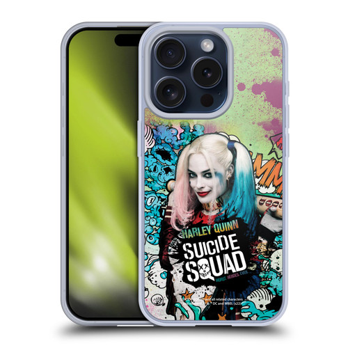 Suicide Squad 2016 Graphics Harley Quinn Poster Soft Gel Case for Apple iPhone 15 Pro