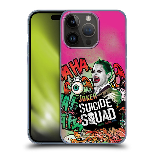 Suicide Squad 2016 Graphics Joker Poster Soft Gel Case for Apple iPhone 15 Pro