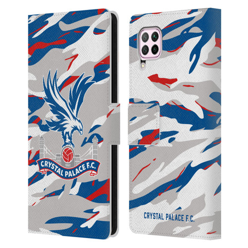 Crystal Palace FC Crest Camouflage Leather Book Wallet Case Cover For Huawei Nova 6 SE / P40 Lite