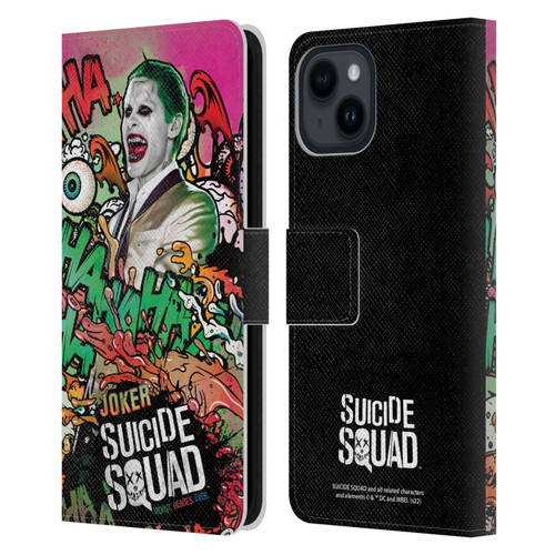 Suicide Squad 2016 Graphics Joker Poster Leather Book Wallet Case Cover For Apple iPhone 15