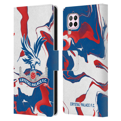 Crystal Palace FC Crest Marble Leather Book Wallet Case Cover For Huawei Nova 6 SE / P40 Lite