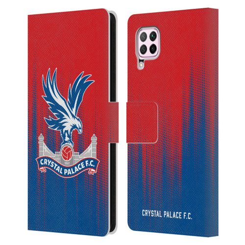 Crystal Palace FC Crest Halftone Leather Book Wallet Case Cover For Huawei Nova 6 SE / P40 Lite