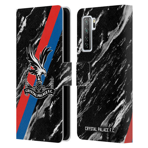 Crystal Palace FC Crest Black Marble Leather Book Wallet Case Cover For Huawei Nova 7 SE/P40 Lite 5G